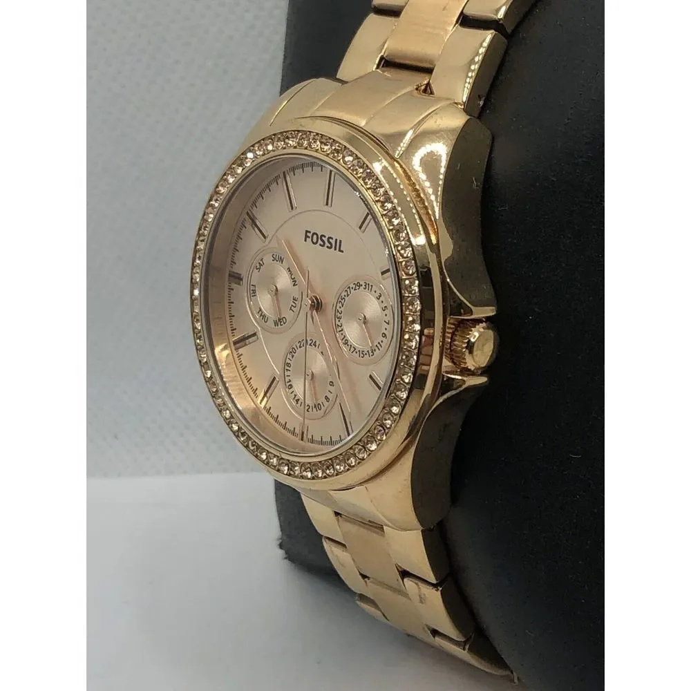 Fossil BQ3316 Women's Stainless Steel Analog Rose Gold Dial Quartz Watch OP437